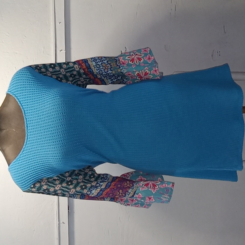 Beautiful UMGEE cyan blue mix high low dress C2379